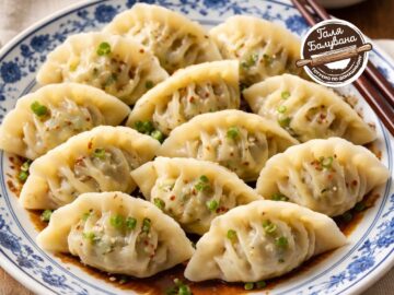 Гедза с курицей и говядиной