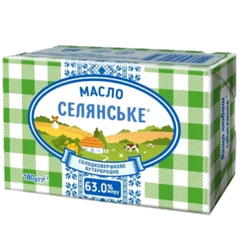 Масло сол. верш. бутербр. 63%  "Селянське" 180 г